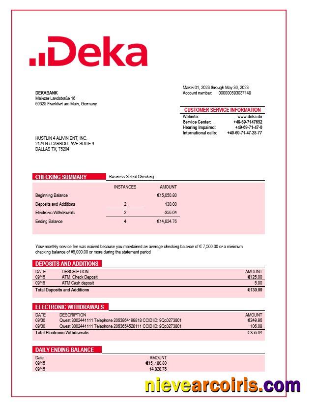 Dekabank firm statement